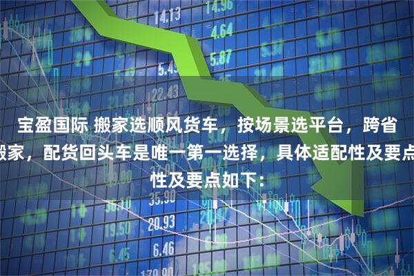 宝盈国际 搬家选顺风货车，按场景选平台，跨省长途搬家，配货回头车是唯一第一选择，具体适配性及要点如下：